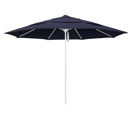 California Umbrella California Umbrella ALTO118170-5439-DWV 11 ft. Fiberglass Market Umbrella PO DVent MWhite-Sunbrella-Navy ALTO118170-5439-DWV